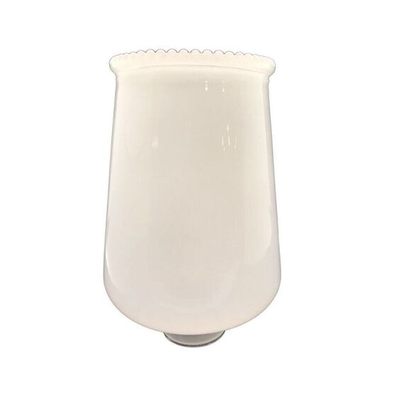 VINTAGE WHITE FROSTED GLASS LAMP SHADES 1 1/2" FITTER 2 QTY Replacement - Picture 12 of 16